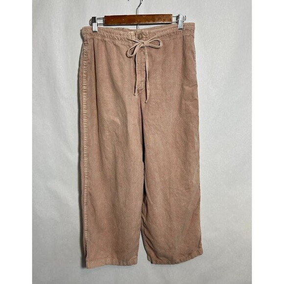 Earth Creations Hemp Organic Cotton Wide Leg Cropped Pants USA Made - Picture 2 of 11